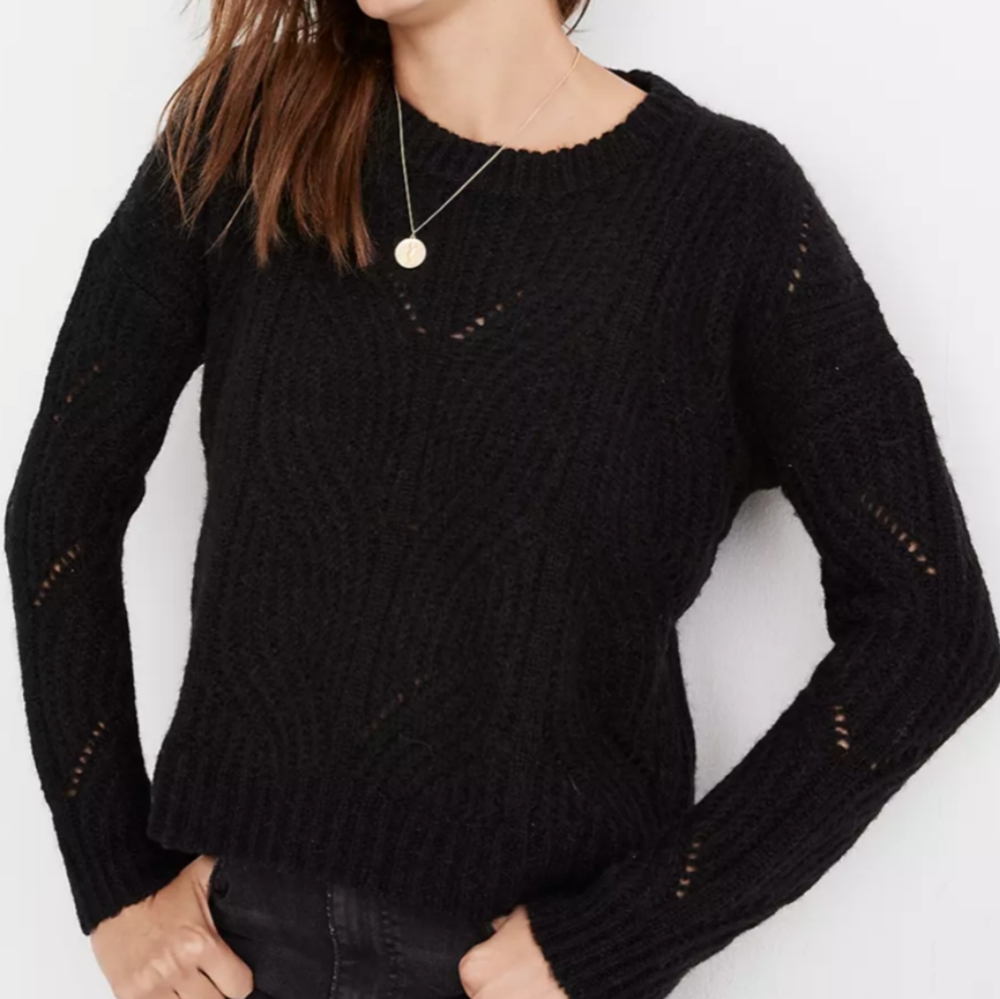 Madewell Cable knit Charley sweater, small